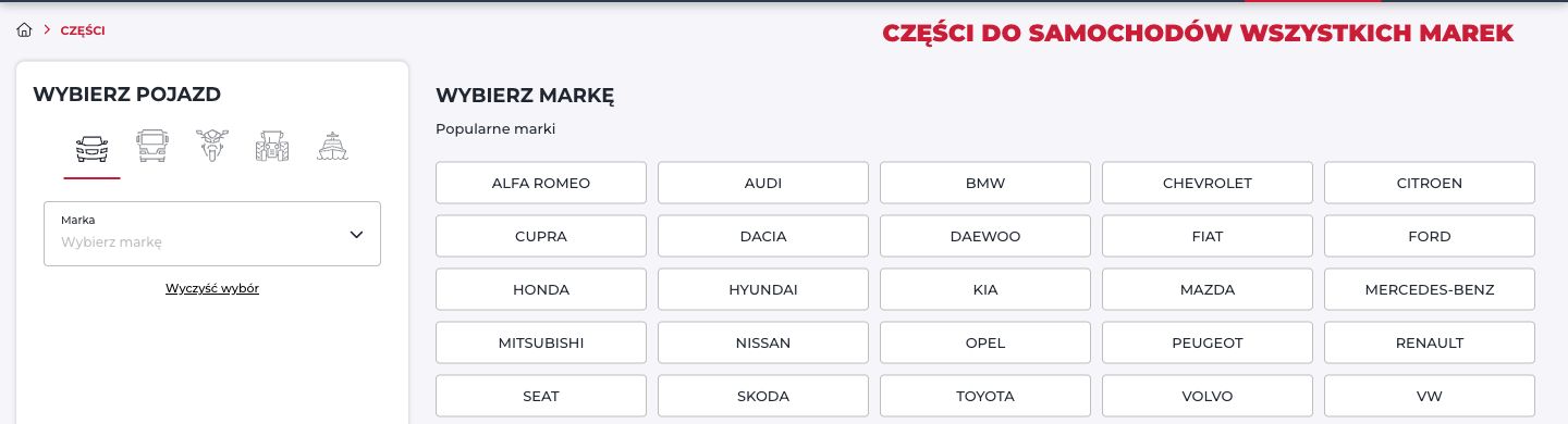 Inter Cars — części wszystkich marek